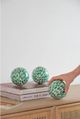 A & B Home 3-Piece Green Decorative Spheres Set-3