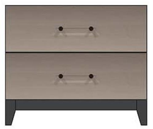 Country View Woodworking Customizable American Modern 28" Solid 2-Drawer Wood Legs Nightstand-0