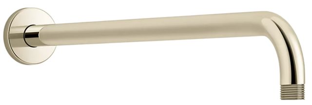 KOHLER® Statement® Vibrant French Gold 19" Wall-Mount Single-Function Rainhead Arm and Flange-0