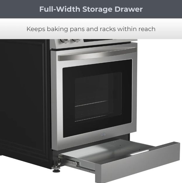 Kenmore® 30" Stainless Steel Freestanding Electric Range with Convection Oven -2
