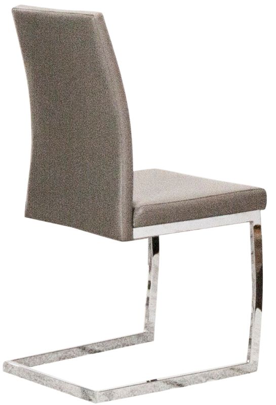 Cramco Sarah Chrome/Mushroom Dining Side Chair-3