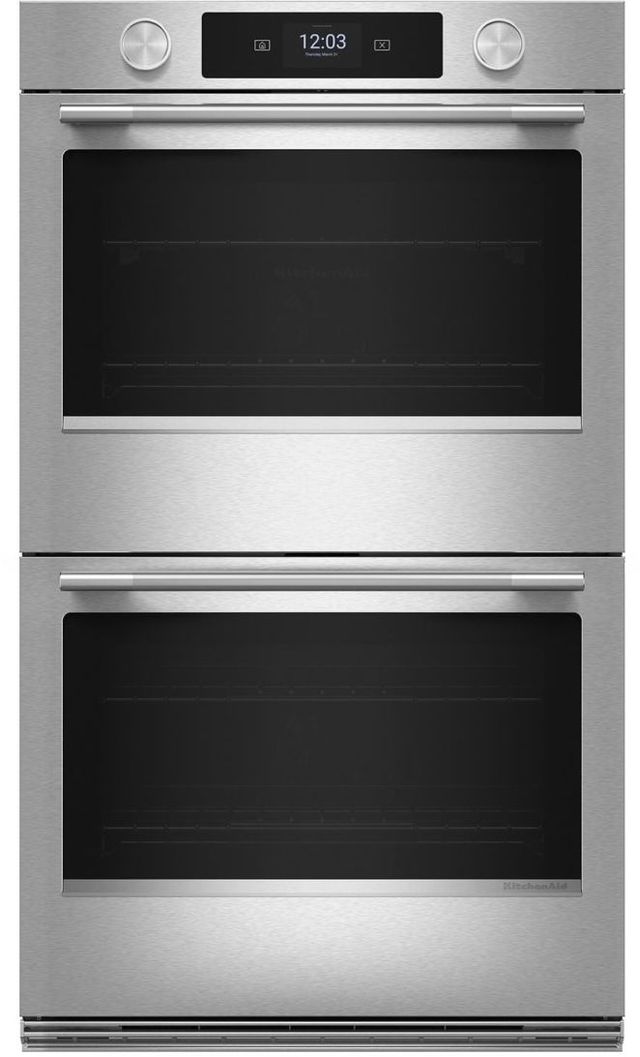 KitchenAid® 30" PrintShield Stainless Smart Double Electric Wall Oven with Intelligent Cooking Camera-0