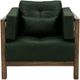 International Furniture Direct Roots Brown/Green Leather Accent Chair-3