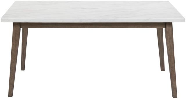 Liberty Furniture Edison White Rectangular Leg Table with Brownstone Base-2