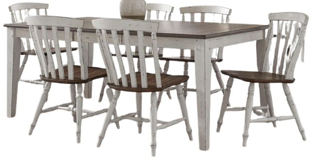 Liberty Furniture Al Fresco 7-Piece Graphite/Whitestone Dining Set-0