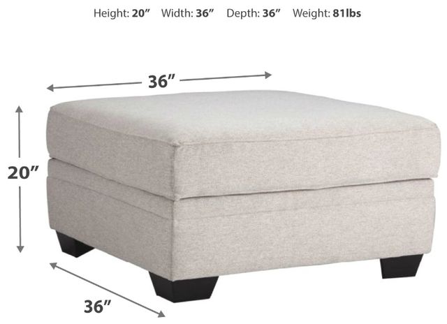 Benchcraft® Dellara Chalk Storage Ottoman-2