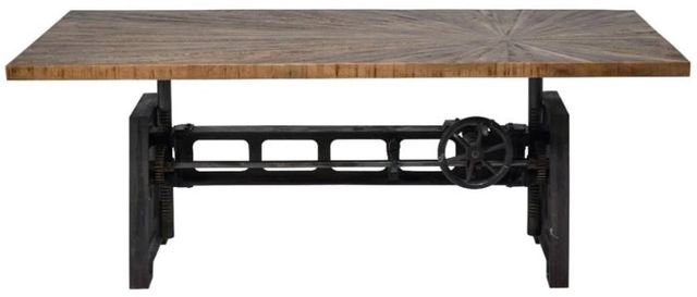 Jaipur Furniture Telford Gun Metal/Warm Adjustable Dining Table-1