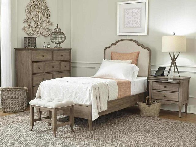 aspenhome® Provence Patine Twin Upholstered Bed-2