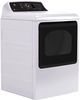 GE® 7.4 Cu. Ft. White and Rose Gold Top Load Electric Dryer with Sensor Dry technology-1