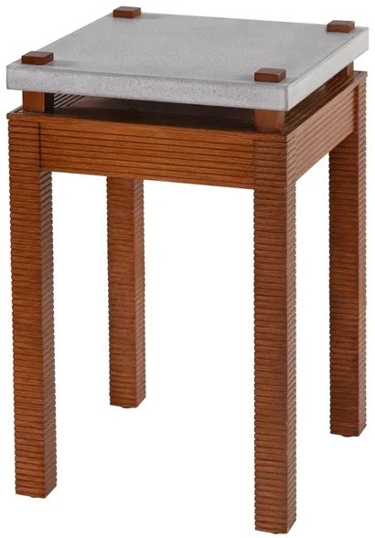 Stylecraft Cement Gray and Zebra Cherry Plant Stand-0