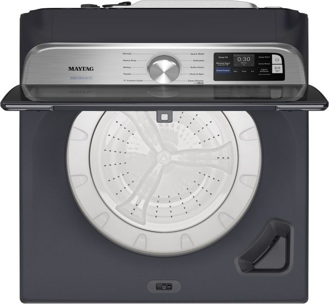 Maytag® 5.3 Cu. Ft. Midnight Steel Impeller Top Load Washer with Extra Power-1
