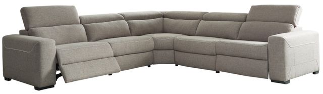 Signature Design by Ashley® Mabton 5-Piece Gray Power Reclining Sectional-0