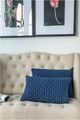A & B Home Blue 14"x20" Knit Throw Pillow-3