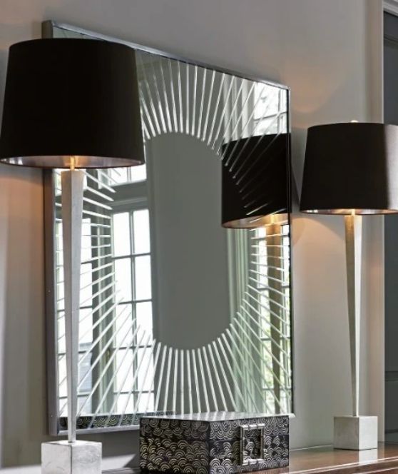 Lexington Home Macarthur Park Calliope Brushed Stainless Sunburst Mirror-3