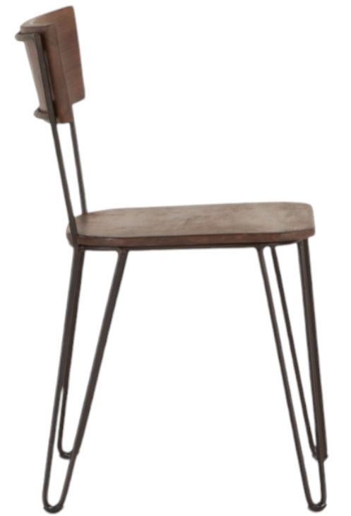 Home Trends & Design Vail Walnut Dining Side Chair-1