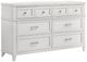 Bernards Nova II White 6-Drawer Dresser-0