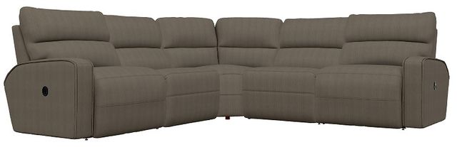 La-Z-Boy® Maddox 5-Piece Chocolate Curve Manual Reclining Sectional-0