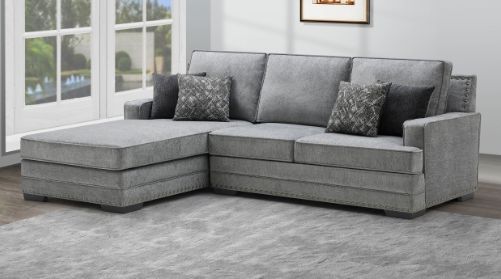 Milton Greens Stars 2-Piece Light Gray Left Hand Facing Sectional and Chaise-1