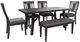 Jofran Inc. American Rustics 6-Piece Dark Brown/Gray Dining Set-0