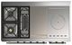 Ilve® Majestic III 48" Graphite Matte Pro Style Dual Fuel Natural Gas Range with Triple Glass Door and Burnished Trim-2