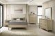 Elements International Jonas Natural/White Full Upholstered Panel Bed-1