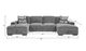 Lifestyle Charcoal 3pc Storage Double Chaise Sofa-1