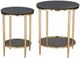 Zuo® Modern Koper 2-Piece Black/Gold Coffee Table Set-0