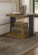 Bernards Elure Peppercorn Channel Chairside Table -1