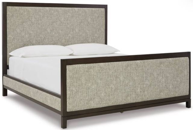 Signature Design by Ashley® Burkhaus 5-Piece Brown King Upholstered Bed Set-1