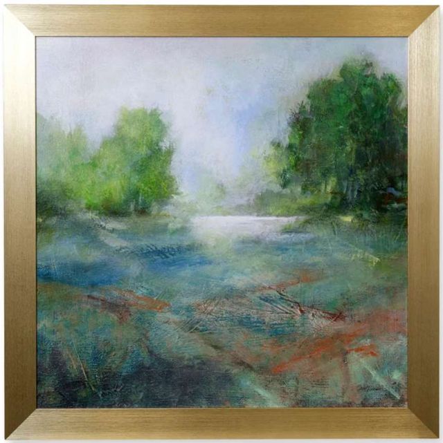 StyleCraft Country Low Light Blue/Gold/Green Wall Art-0