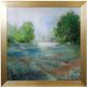 StyleCraft Country Low Light Blue/Gold/Green Wall Art-0