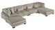 Homelegance® Traverse 6-Piece Taupe Modular Sectional with 2-Ottoman-0