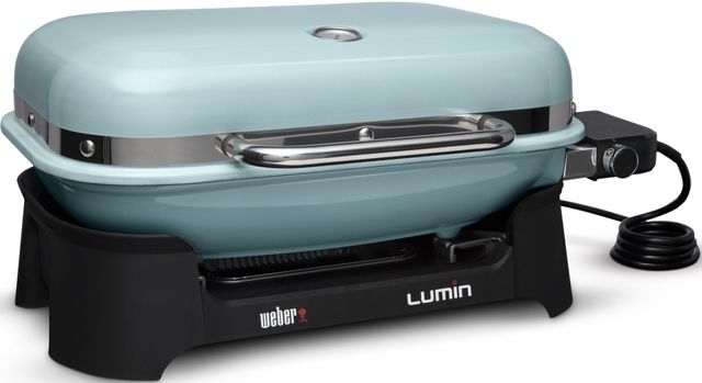 Weber® Lumin 26" Ice Blue Tabletop Electric Grill-1