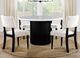 Steve Silver Co. Colvin White Round Dining Table with Black Base-1