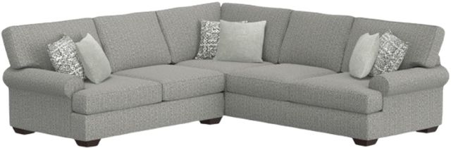 Corinthian Furniture 2-Piece Light Gray L-Shape Sectional-0