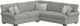 Corinthian Furniture 2-Piece Light Gray L-Shape Sectional-0