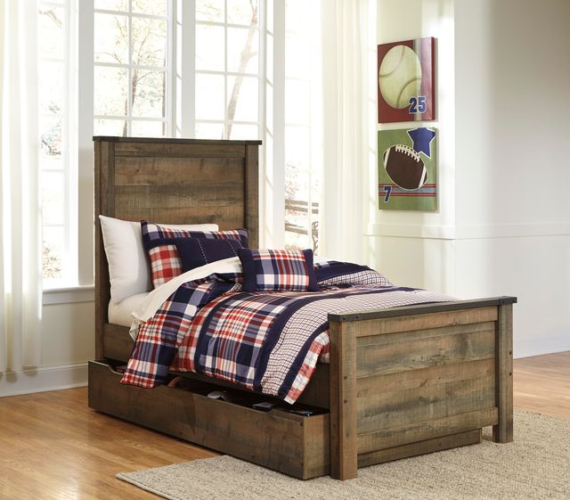 Signature Design by Ashley® Trinell Rustic Brown Twin Panel Rails-1