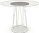 Amisco Customizable Calypso 36" Clear Glass Round Counter Height Table-4