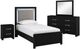 Signature Design by Ashley® Maeling 4-Piece Black Twin Upholstered Panel Bedroom Set-0