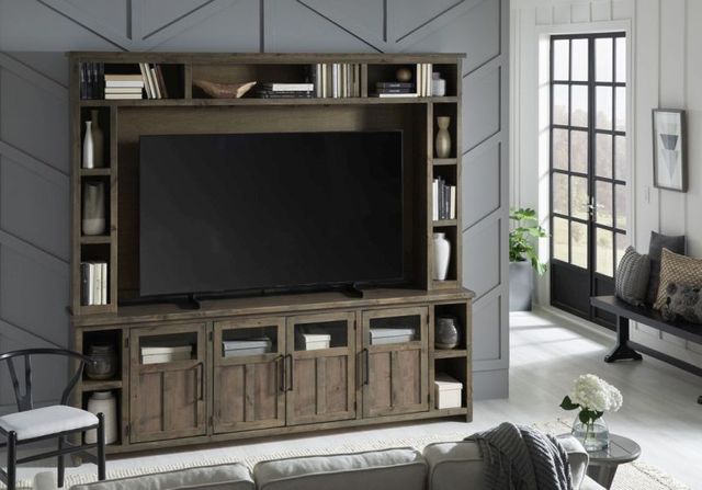 aspenhome® Finnegan Sandy Brown 98" Console and Hutch-1