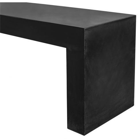 Moe's Home Collection Lazarus Black Concrete Outdoor Bench-3