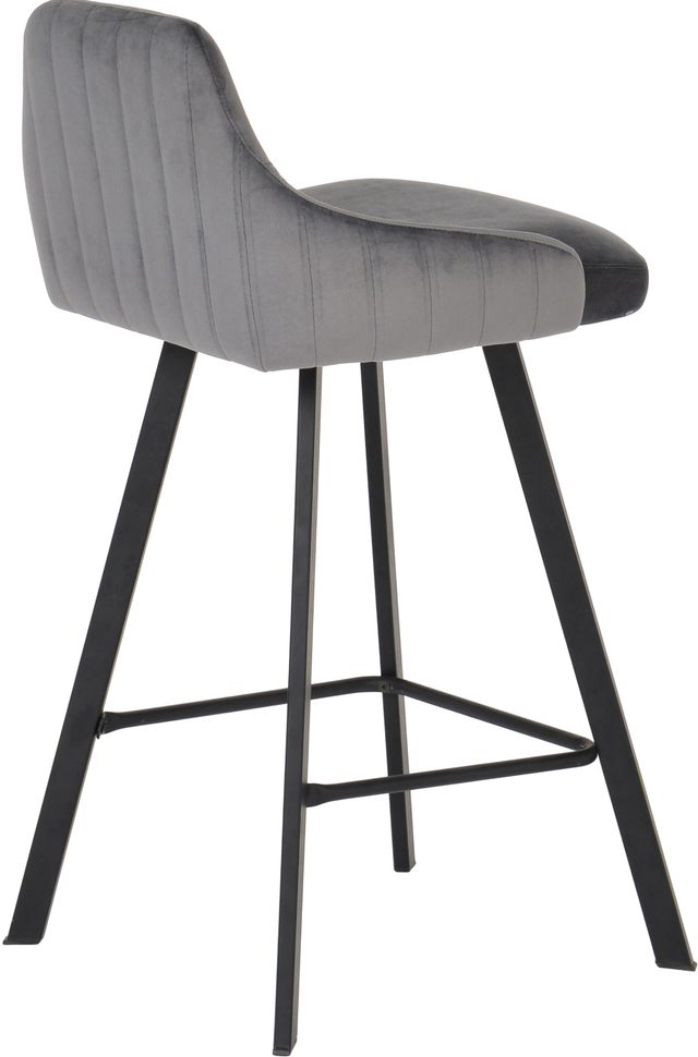 Meridian Furniture Viviene Gray Velvet Counter Stool-1
