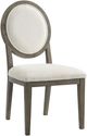 Elements International Versailles Contemporary Grey/White Round Back Dining Chair-0