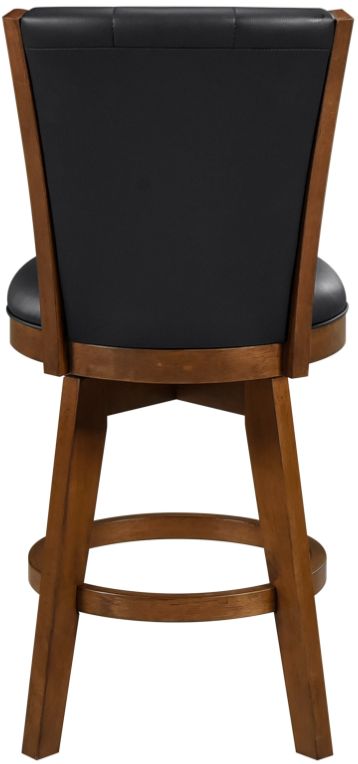 Homelegance® Medford Black/Chestnut Swivel Counter Height Chair-4
