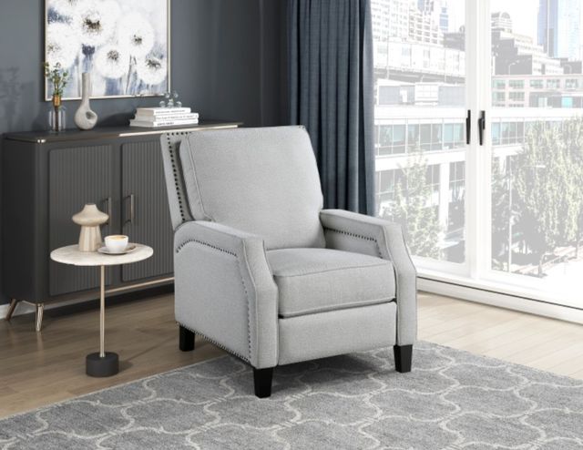 Homelegance® Berenson Gray Manual Push Back Recliner-1