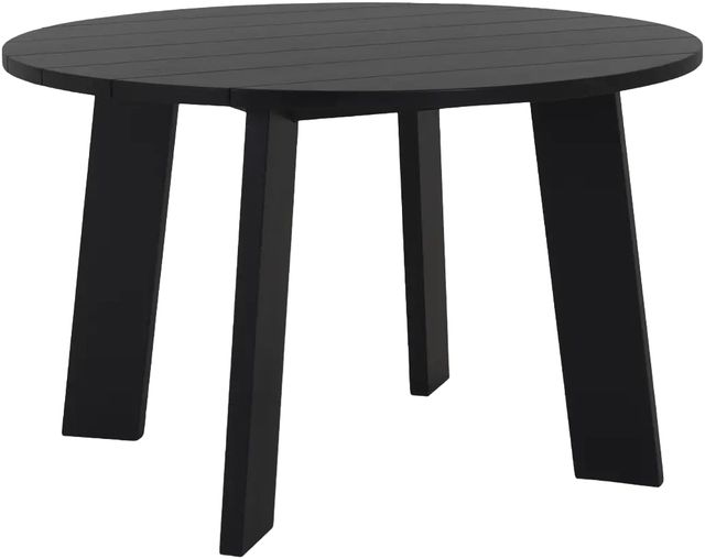 Moe's Home Collection Delta Black Teak Outdoor Round Dining Table -0