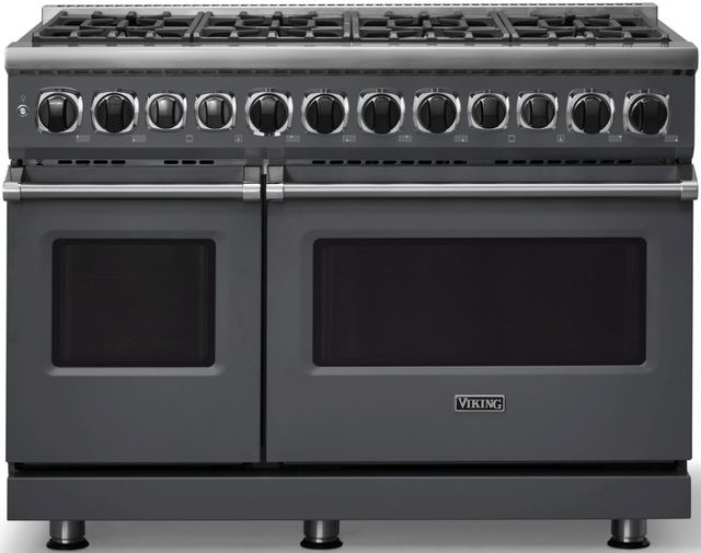 Viking® 7 Series 48" Cast Black Pro Style Dual Fuel Range-0