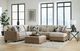 Albany Industries 3-Piece Clash Buff/Puccini Khaki Chaise Sectional-1