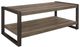 Mazin Furniture Douge Brown Coffee Table with Gunmetal Frame -0