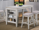 Winners Only® Ridgewood Oat 60" Storage Tall Table with Grey Base-1